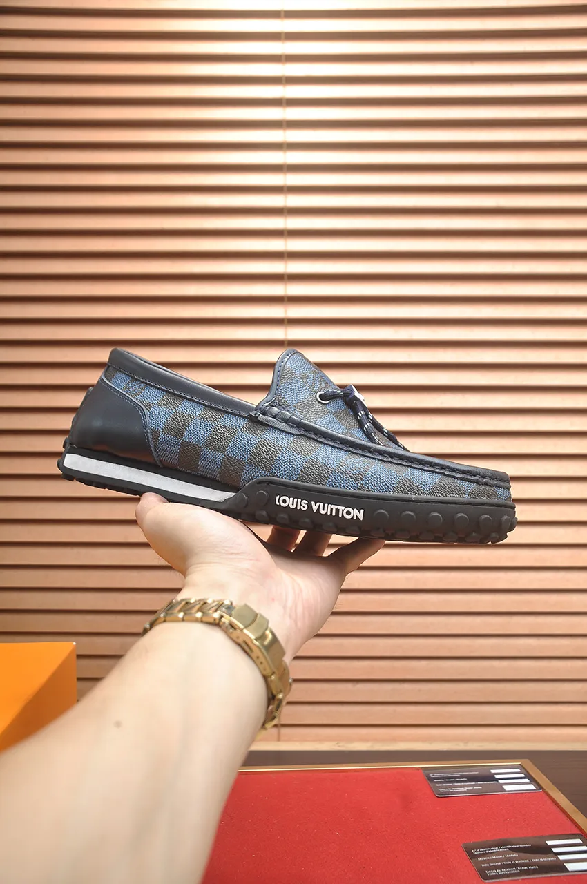 Men's men's shoes💰660💶[LOUIS VUITTON] (original order) new style🍀LV Louis Vuitton* - top version of LV classic beanie shoes! Made of imported original single cowhide, original leather side strips and wear-resistant rubber outsole! High quality products! Code number 39-45 (45 customized)